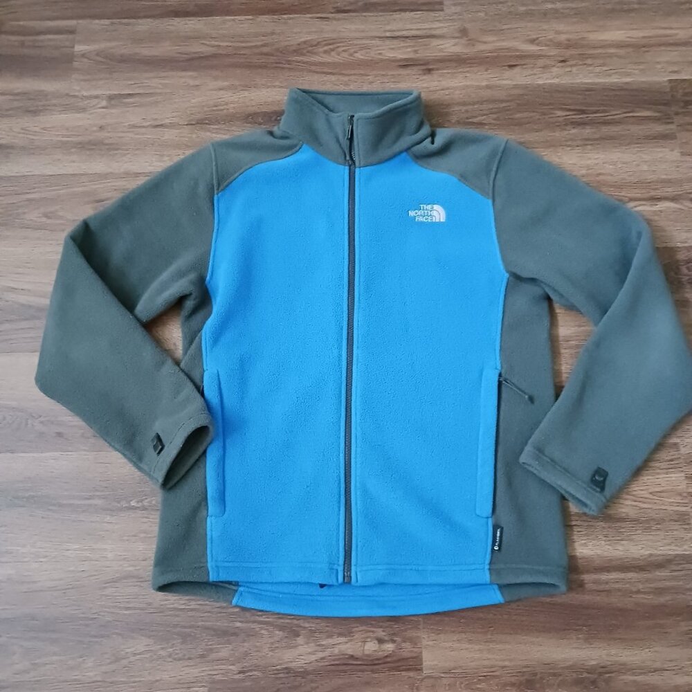The North Face Jacket Mens M Blue Gray Fleece Full Zip Gorpcore Hiking‎ Outdoors